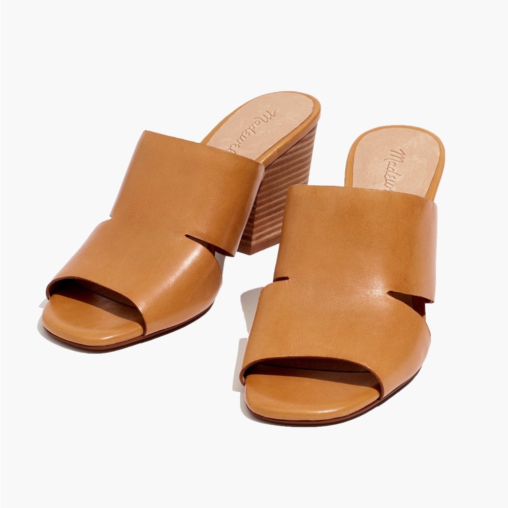 NEW🔥 Madewell The Tessa Mule in Leather in Desert Camel Sz 7